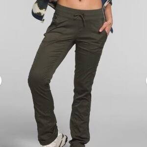North Face Aphrodite 2.0 Hiking Pants Women 6p Brown Cinch Hem Outdoor Travel